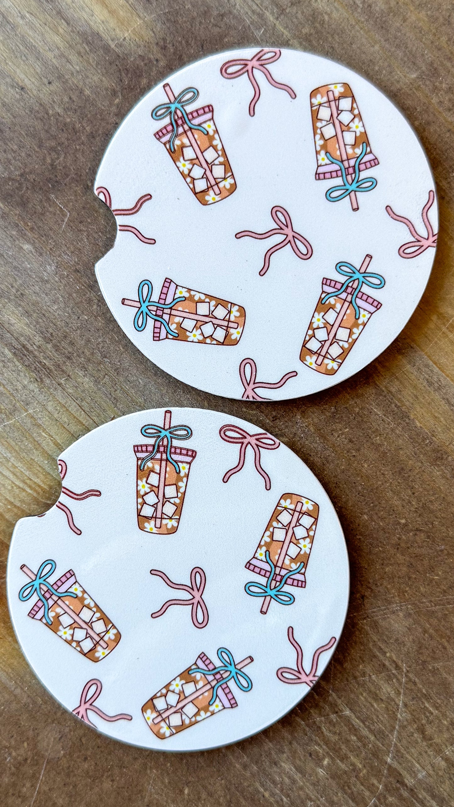 Iced Coffee + Bows Coaster