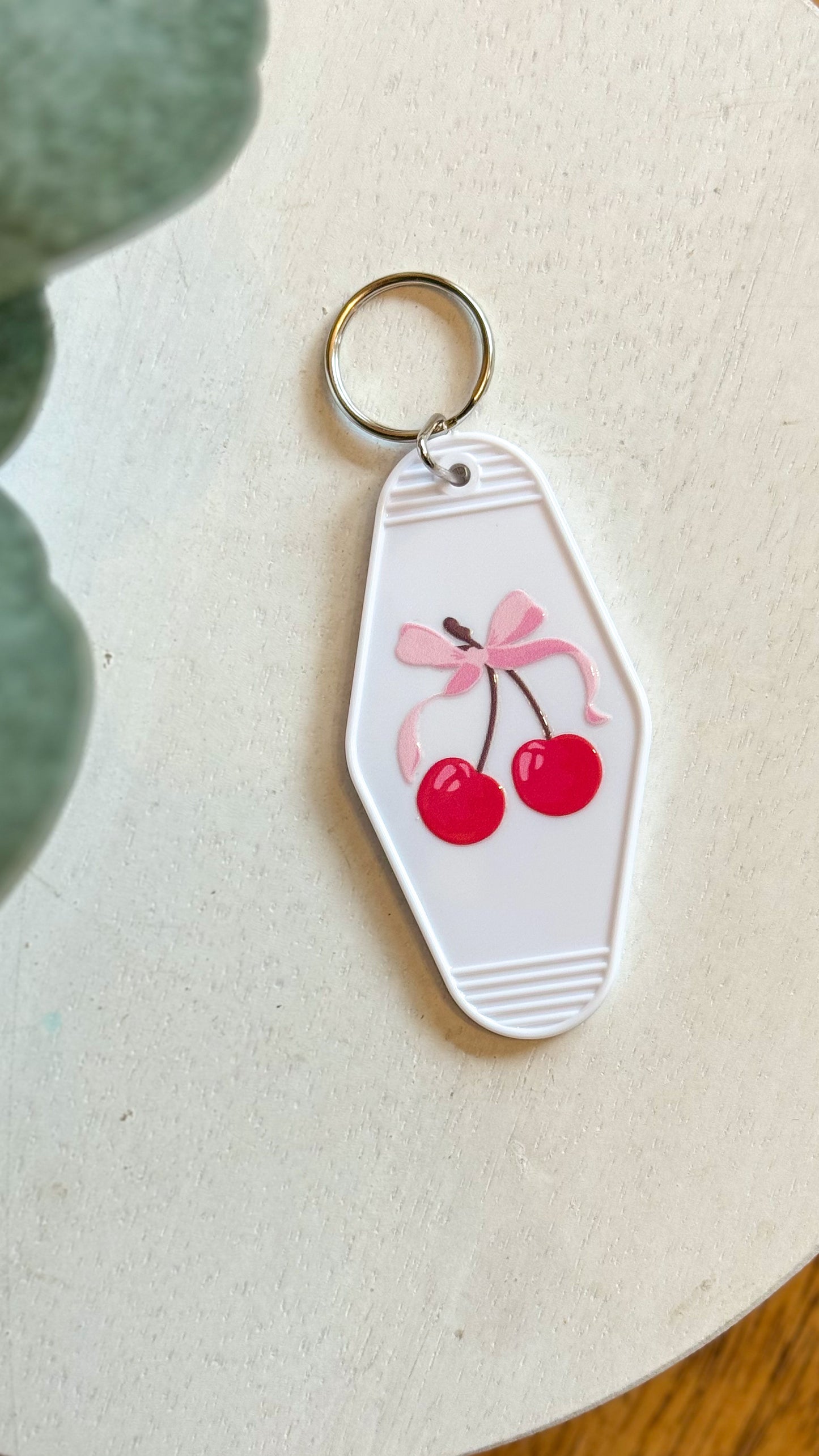 Cherry Bow Keychain