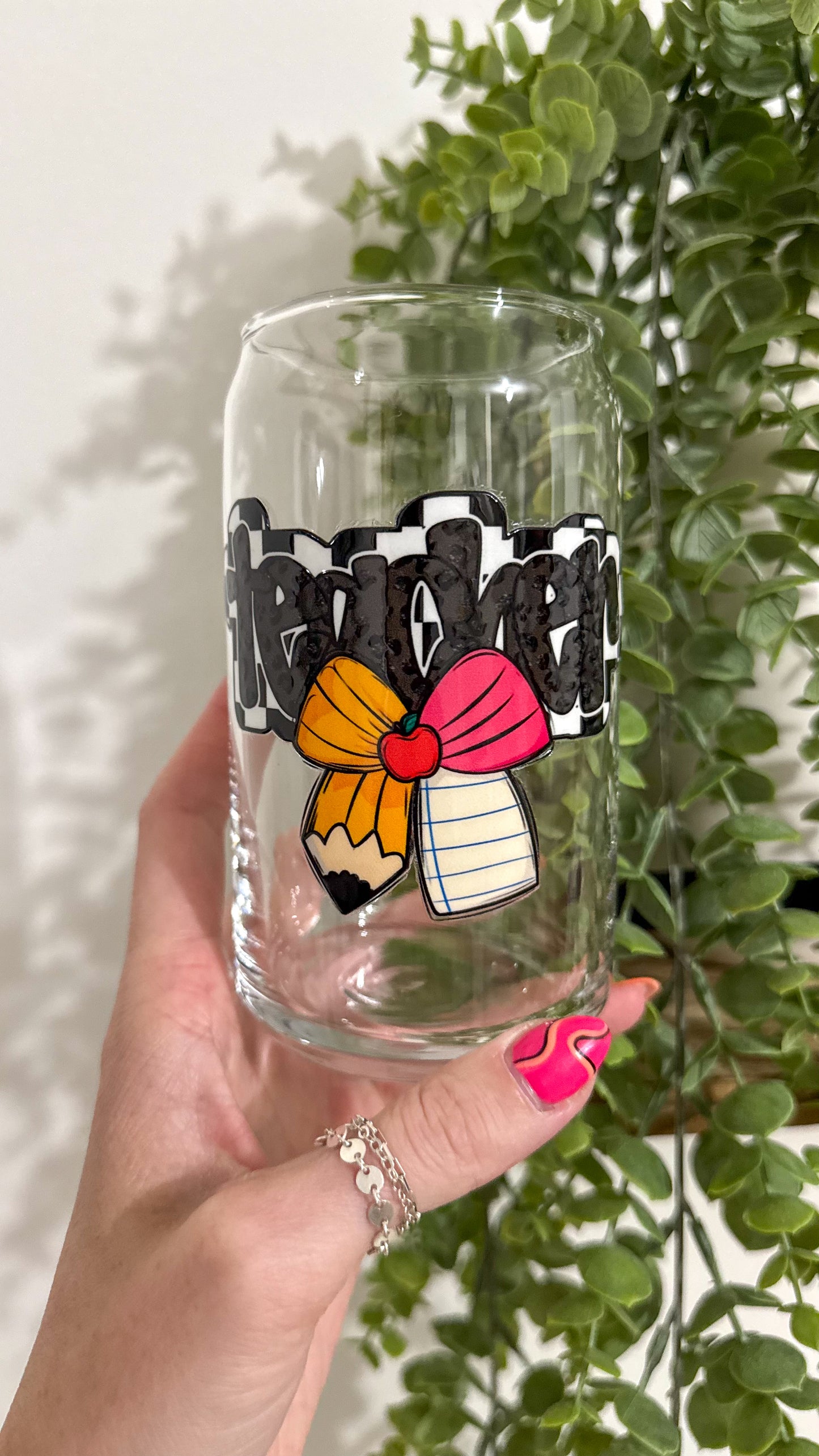 Teacher Black Checker Cup