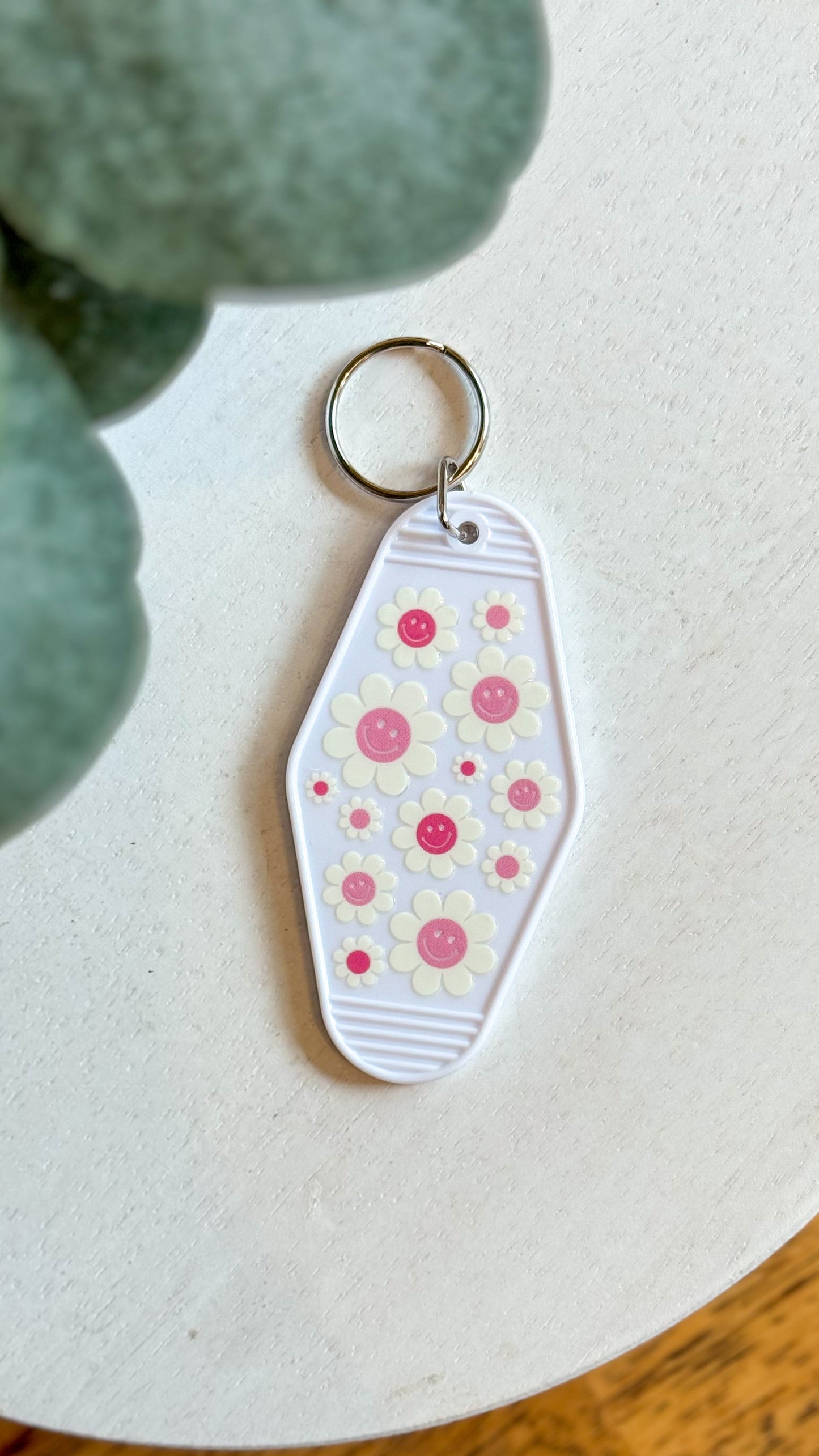 Flower Smileys Keychain