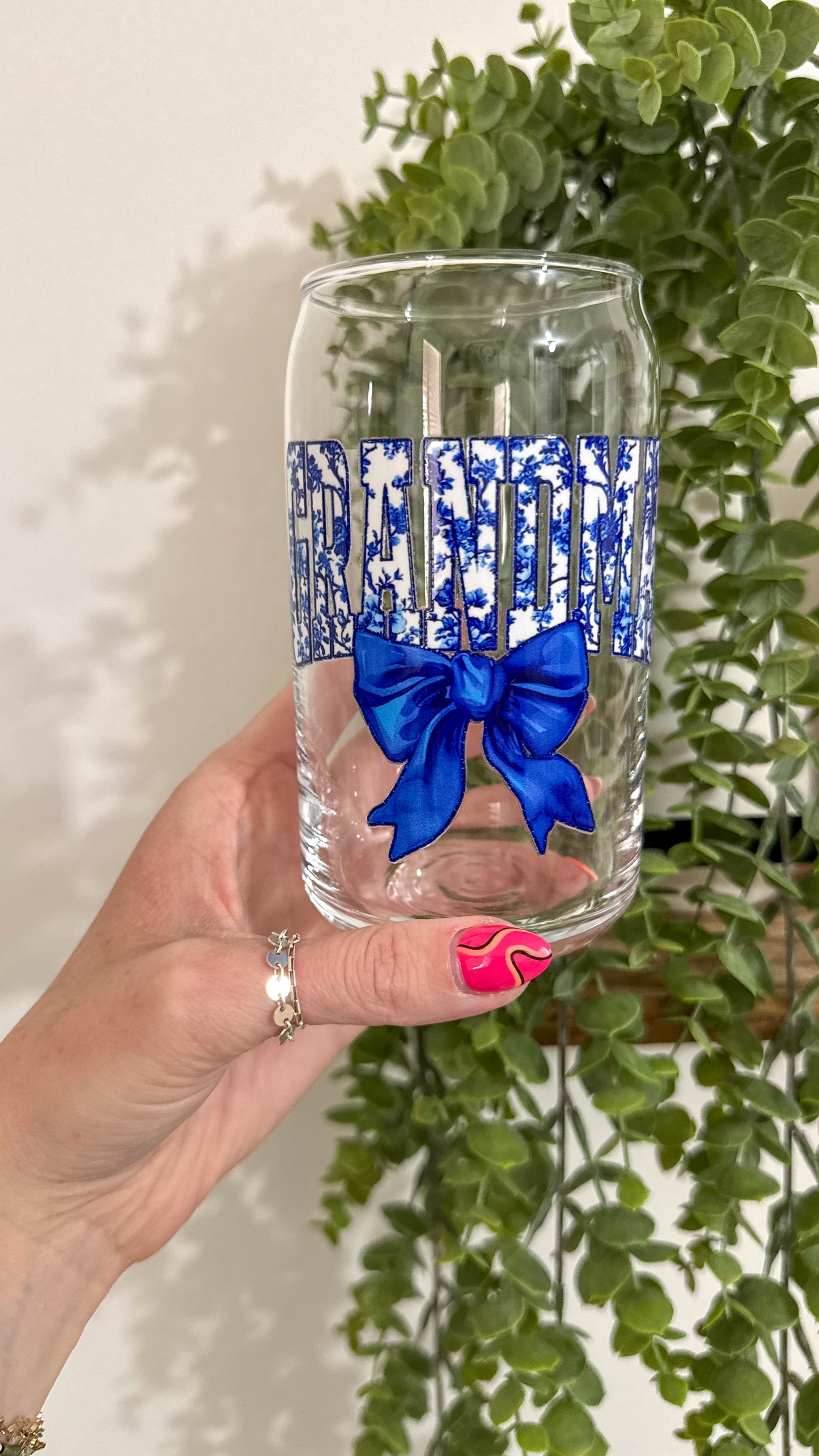 Grandma Blue Floral Cup