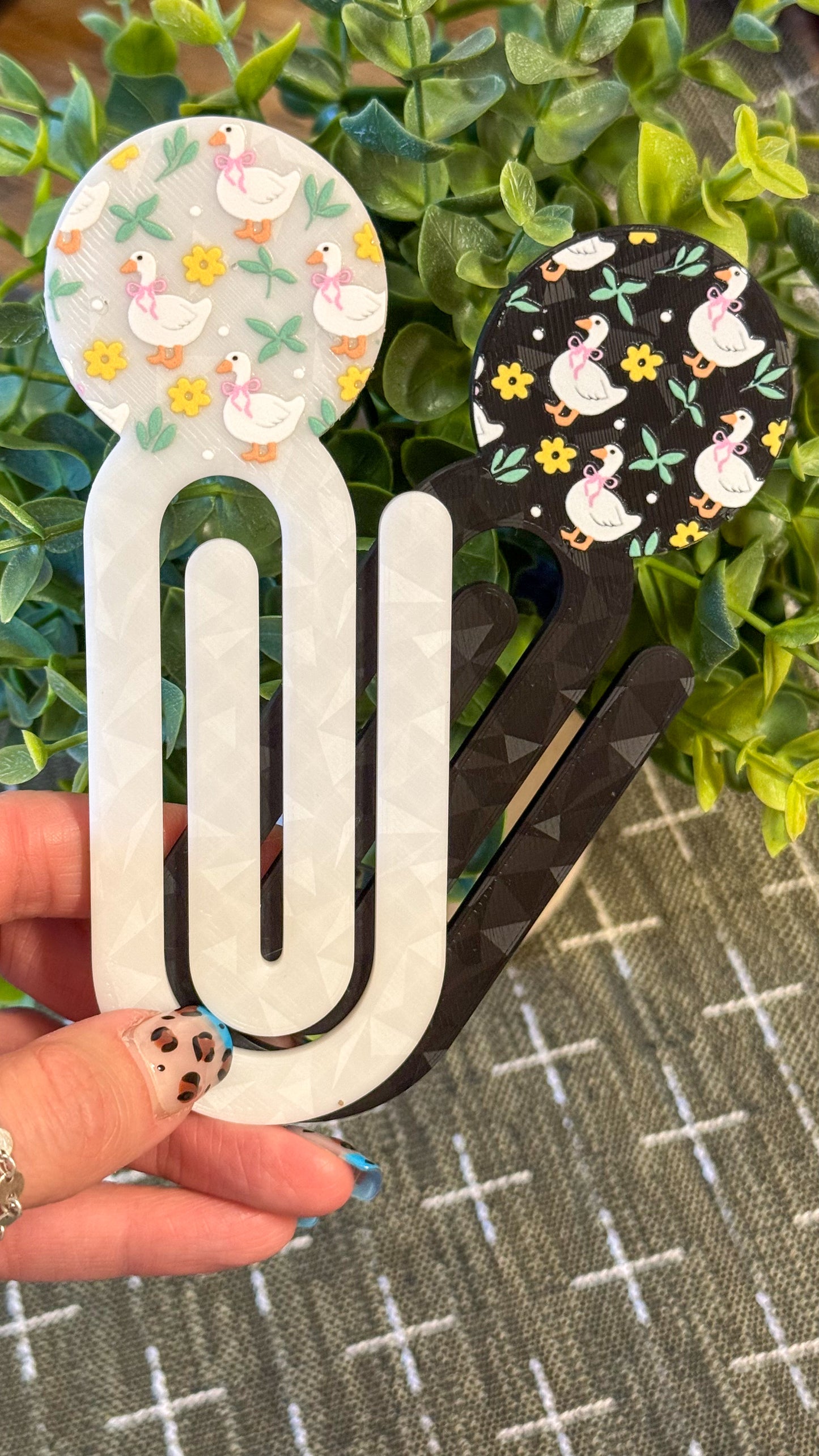 Bows + Goose Paperclip Bookmark