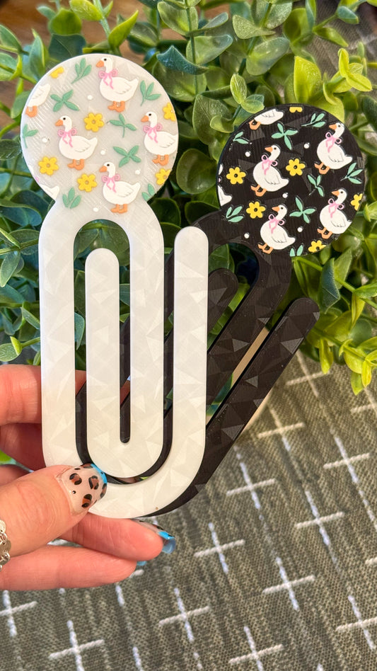 Bows + Goose Paperclip Bookmark