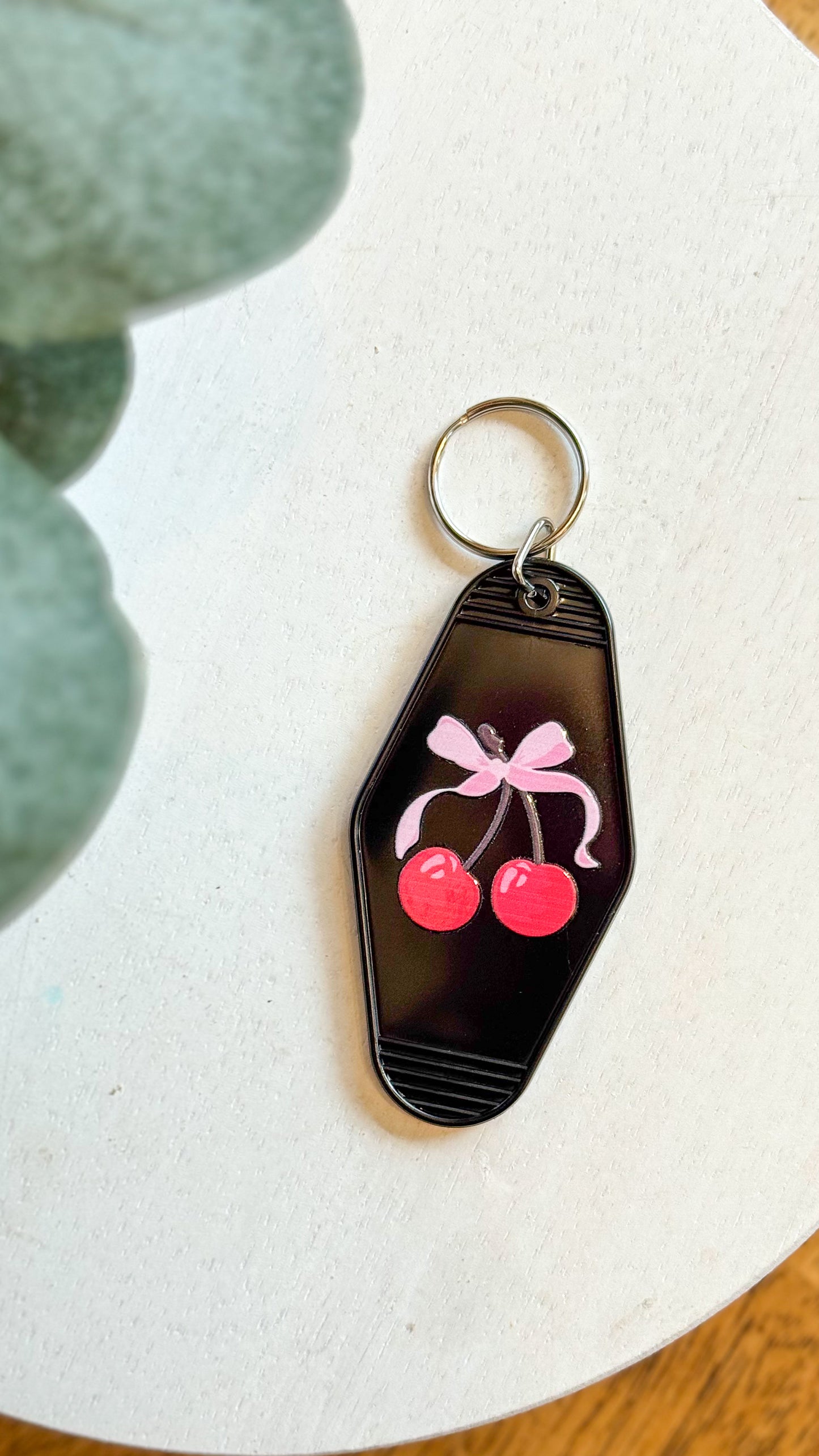 Cherry Bow Keychain