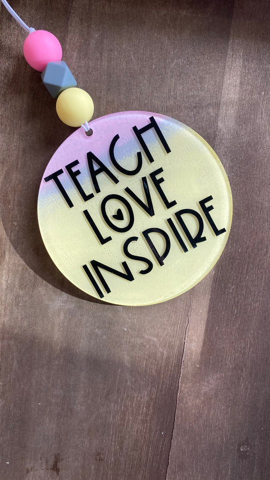 Teach Love Inspire Car Charm