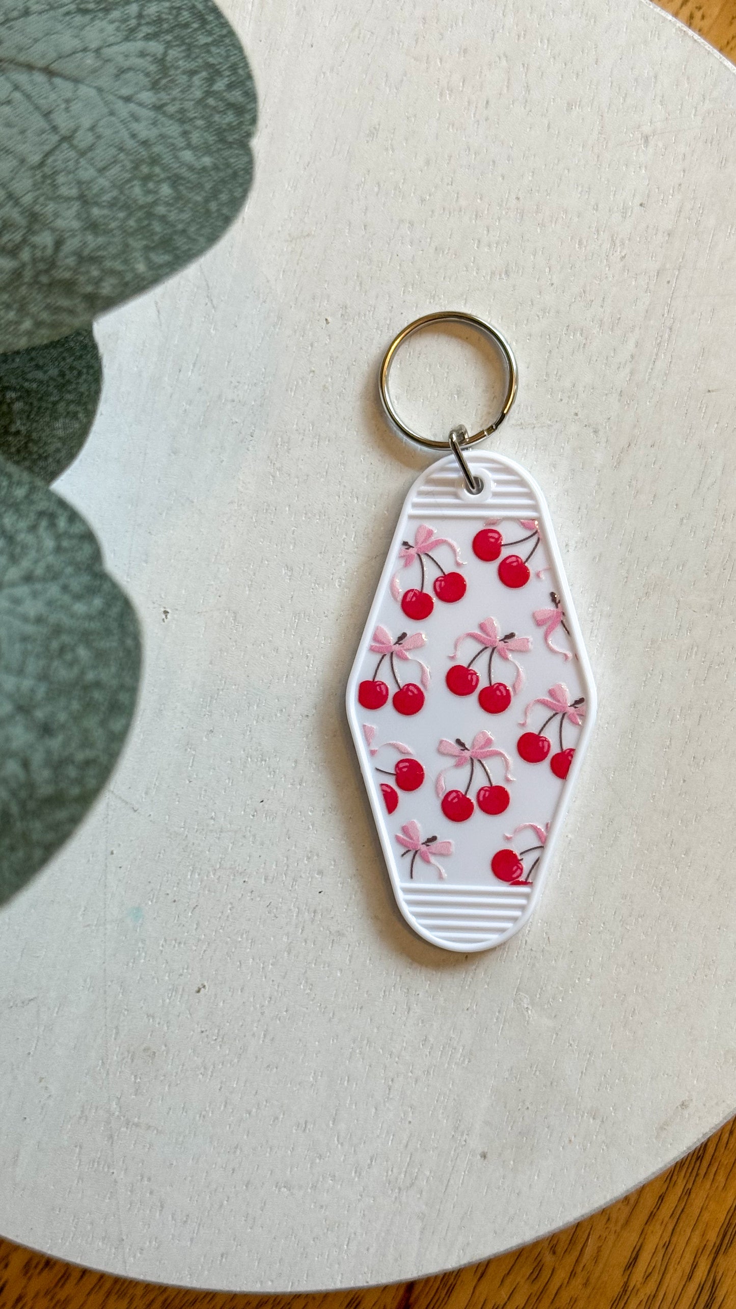 Cherries + Bows Keychain