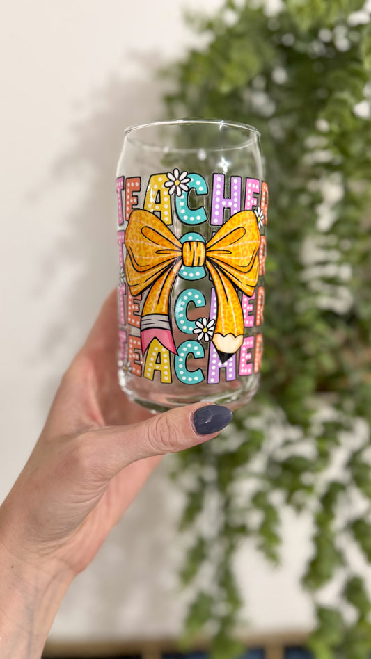 Teacher Yellow Bow Cup