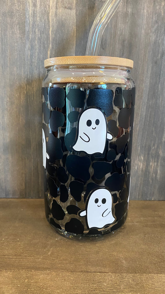 Cow Print Ghost Cup