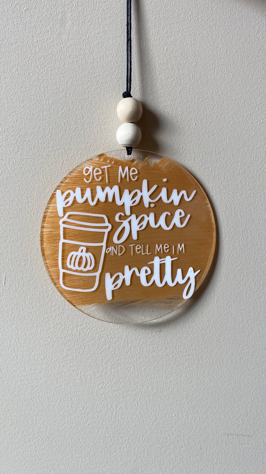 Get Me Pumpkin Spice Car Charm