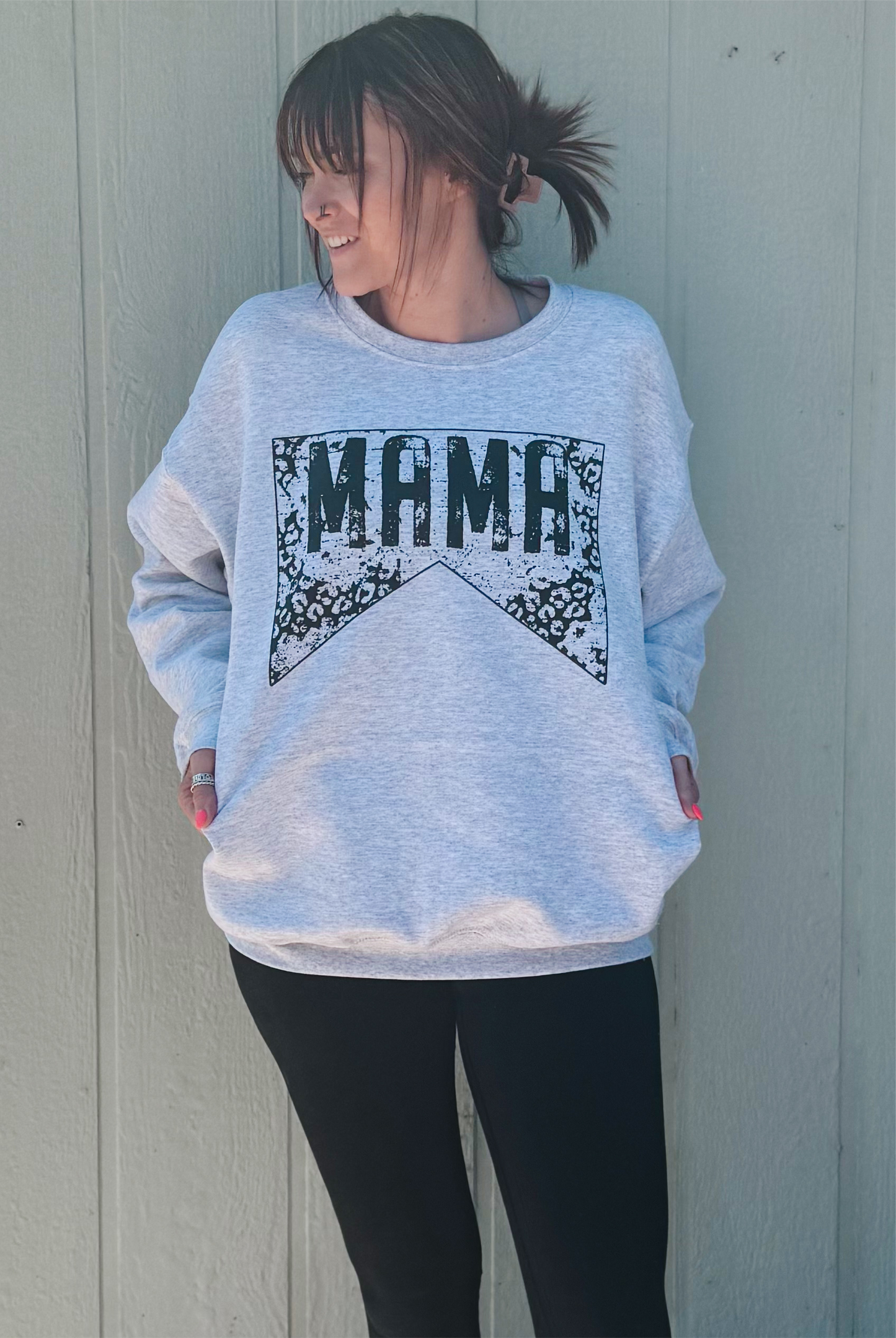 Leopard MAMA Crewneck