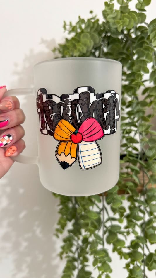 Teacher Black Checker Coffee Mug