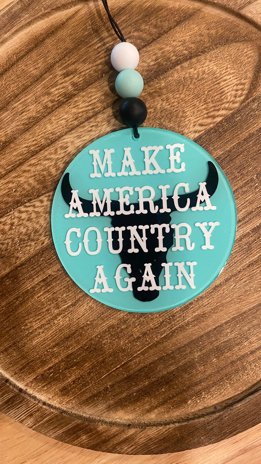 Make America Country Again Car Charm