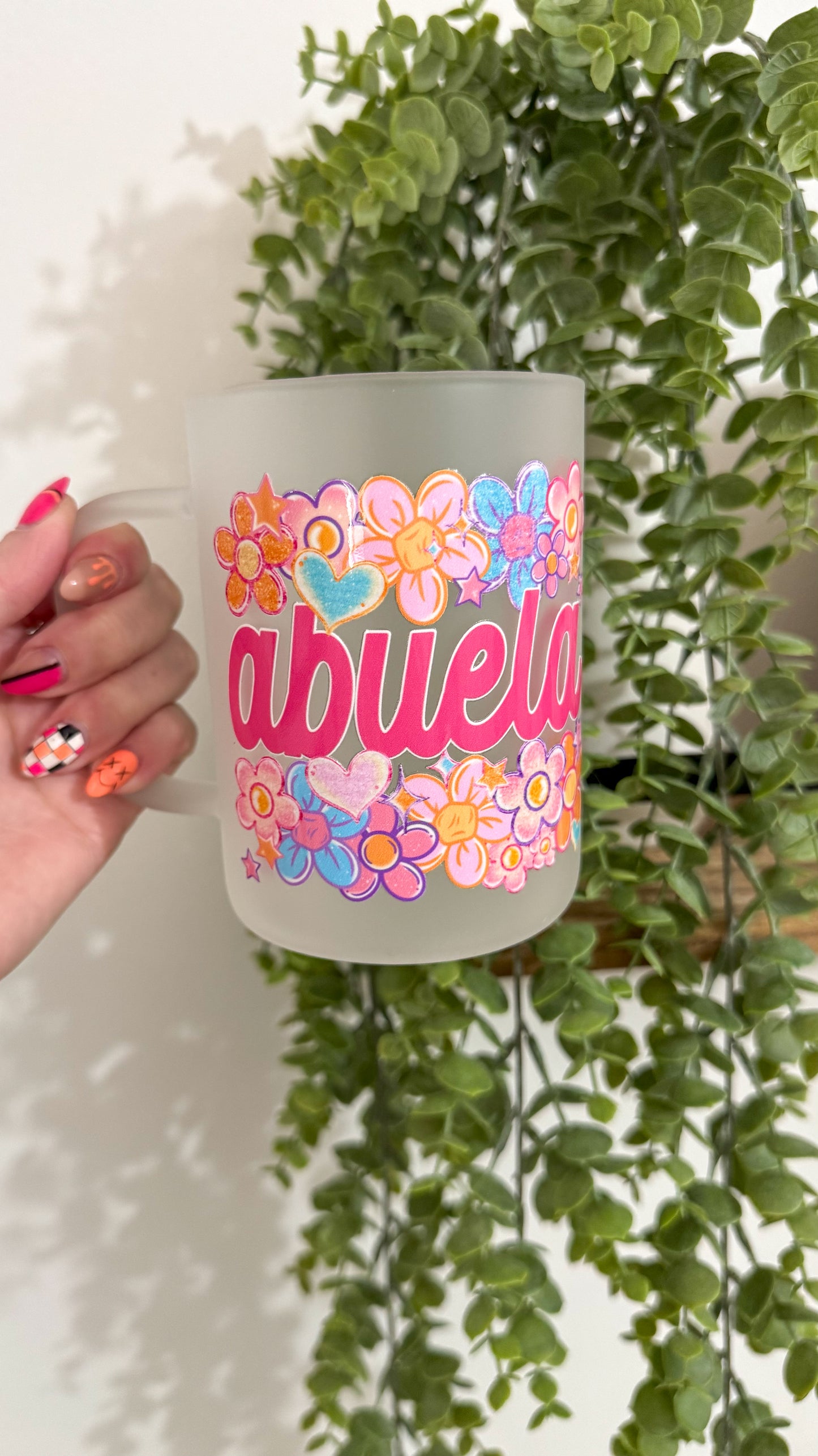Pink Flower Abuela Coffee Mug
