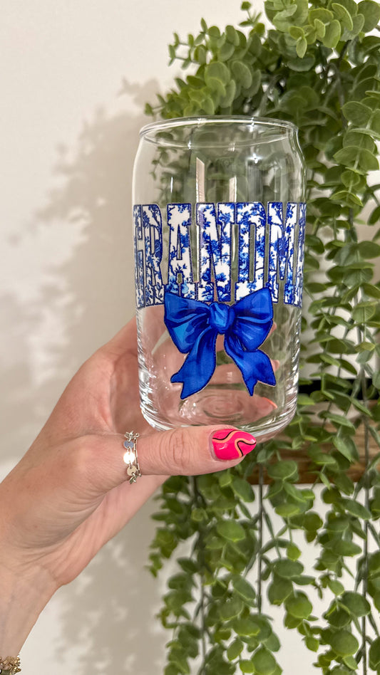 Grandma Blue Floral Cup