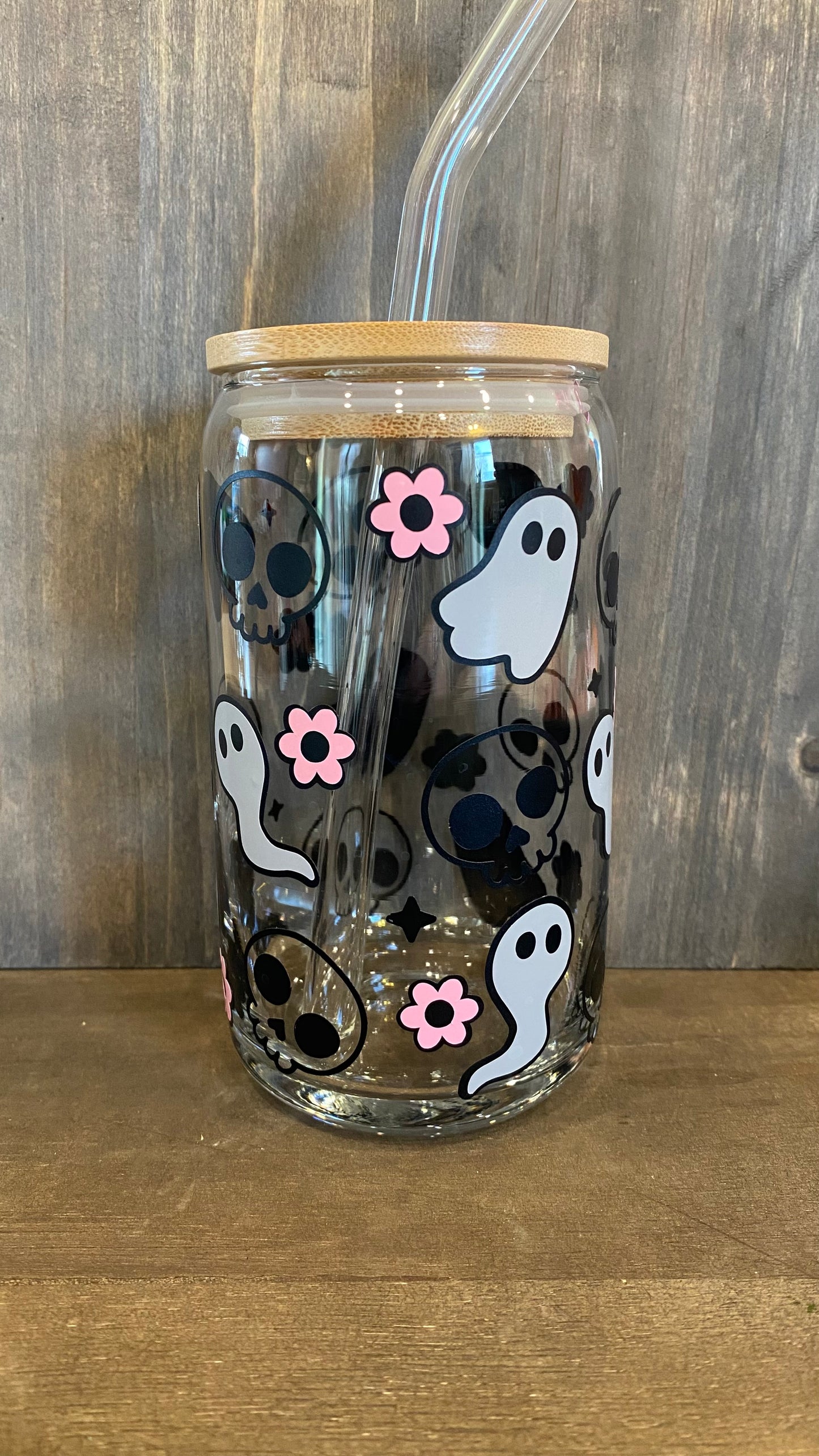 Floral Ghost + Skull Cup