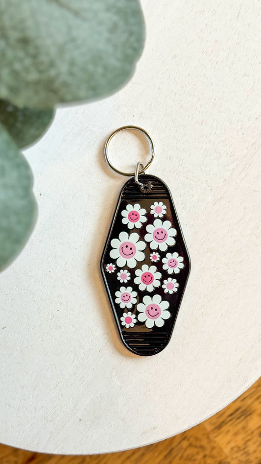 Flower Smileys Keychain