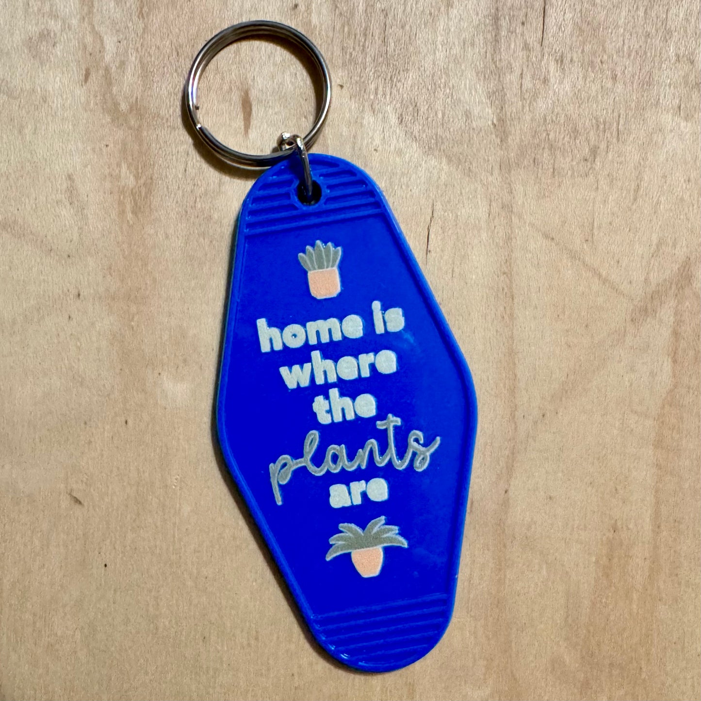 Home = Plants Keychain