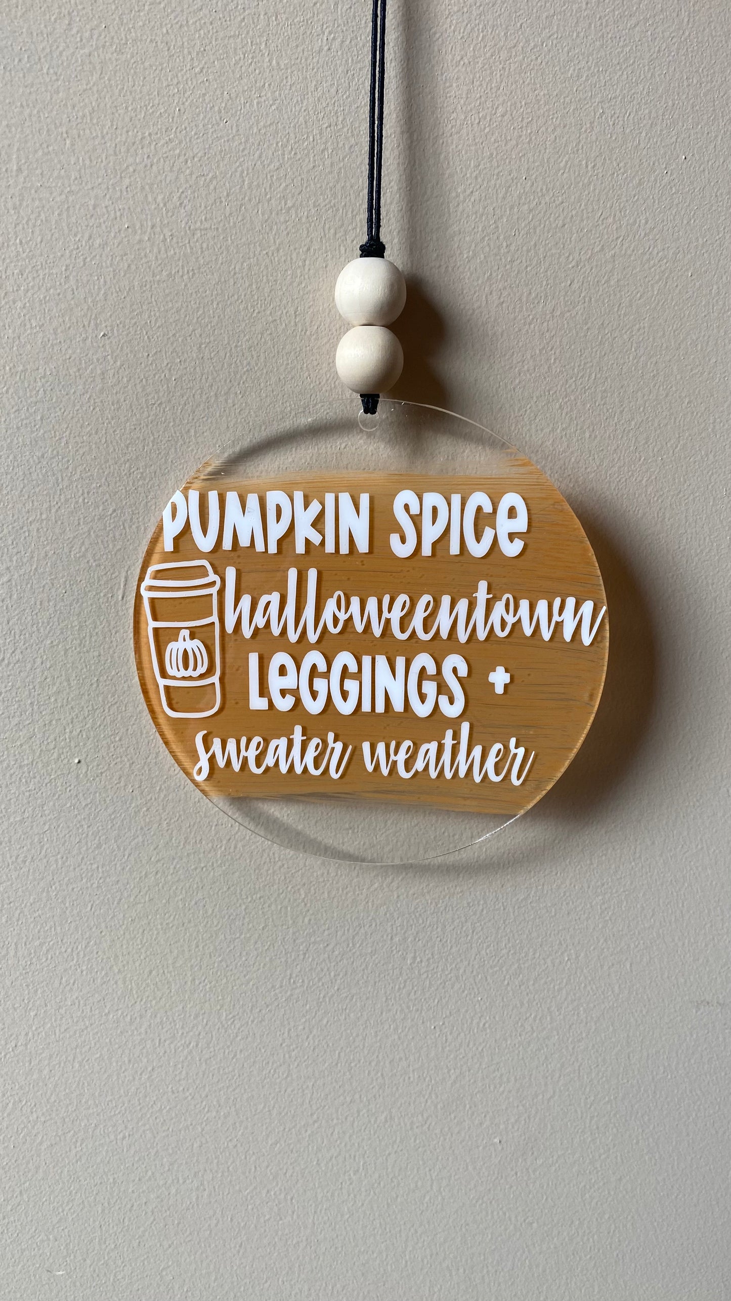 Pumpkin Spice + Halloweentown Car Charm