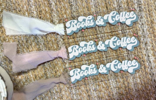 Books + Coffee Bookmark