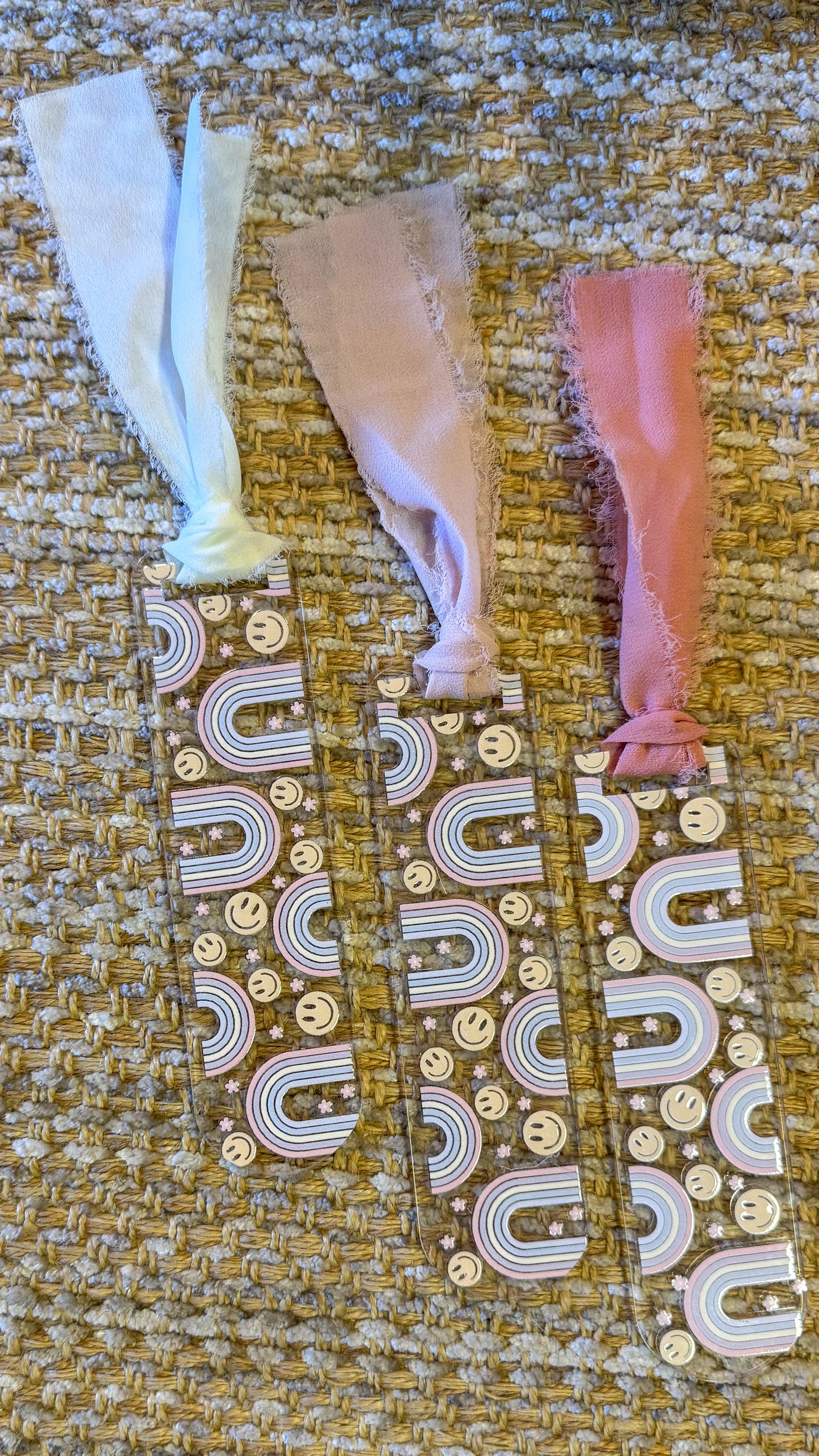 Rainbows + Smileys Bookmark