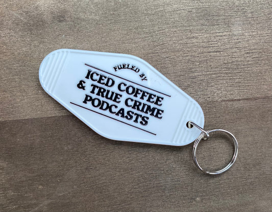 Iced Coffee + True Crime Keychain