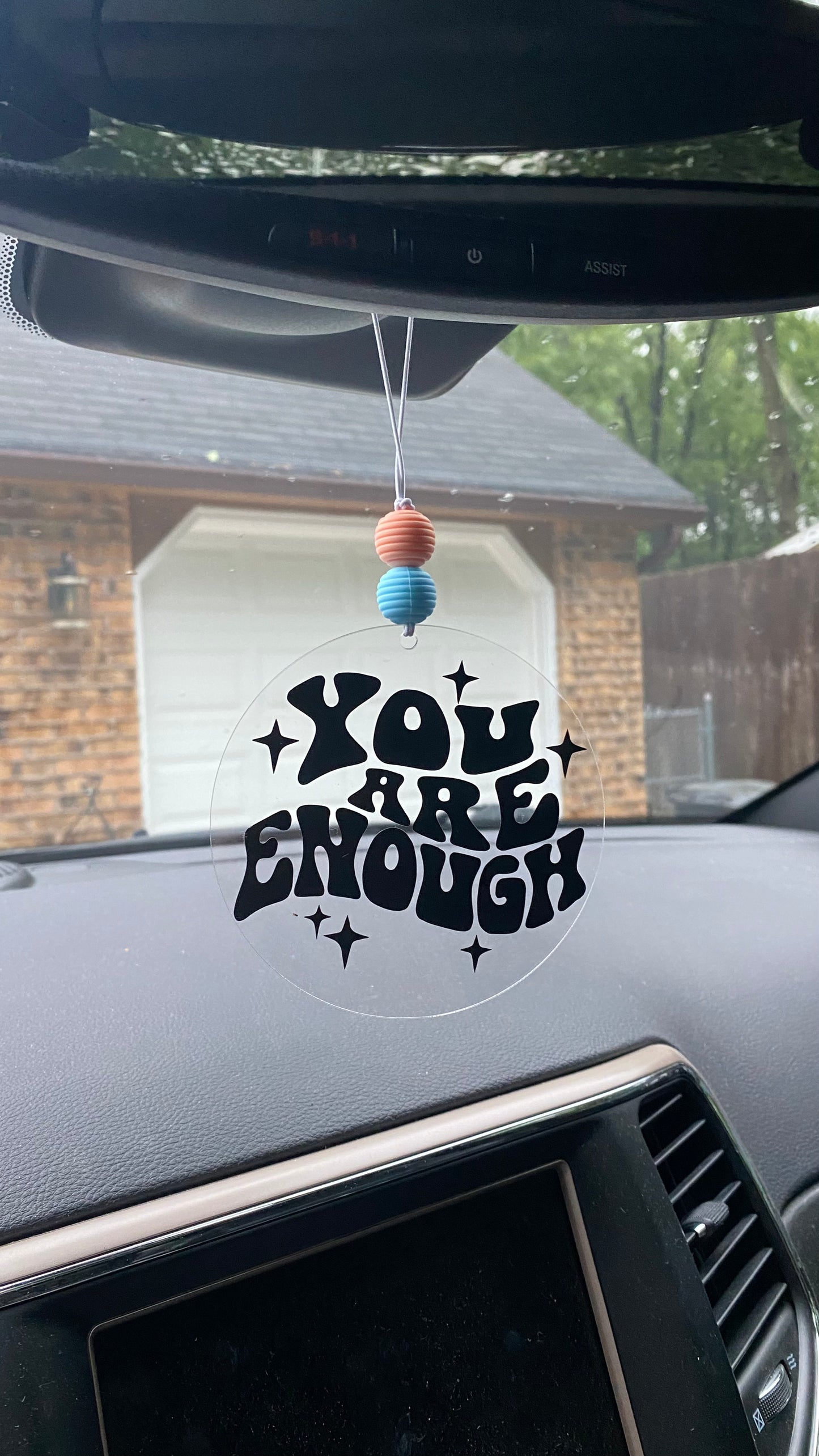 You Are Enough Car Charm